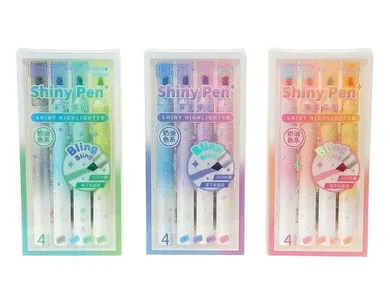 Adar, flamastry brokatowe, 4 kolory