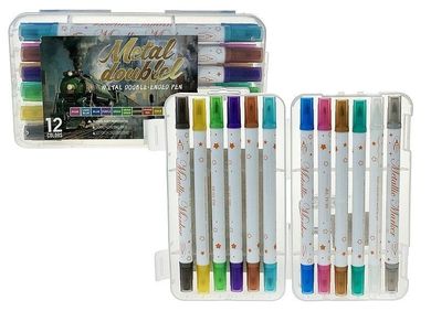 Adar, flamastry dwustronne, 12 kolorów