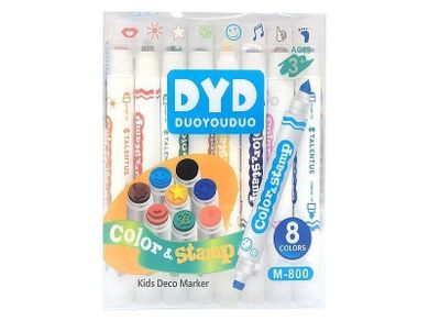 Adar, flamastry stępelki, 8 kolorów