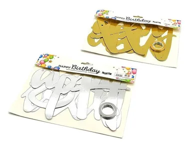 Adar, girlanda urodzinowa, Happy birthday, 25-20 cm, 1 szt.