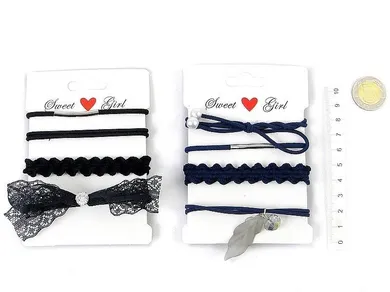 Adar, gumki do włosów, 12-8 cm, 4 szt.