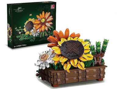 Adar, klocki - słonecznik w koszu