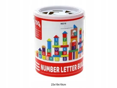 Adar, klocki drewniane z numerkami, 100 szt.