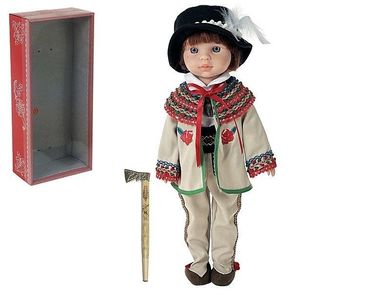 Adar, lalka chłopiec w stroju góralskim ludowym, 38 cm