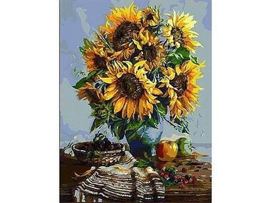 Adar, malowanie po numerach, Słoneczniki, 30-40 cm
