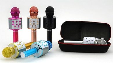 Adar, mikrofon z głośnikiem i wejściem USB w etui, wielofunkcyjny