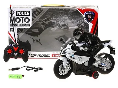 Adar, motocykl policyjny, zdalnie sterowany, 1:20