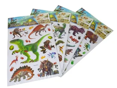 Adar, naklejki 3D na ścianę, dinozaury