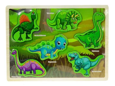 Adar, puzzle drewniane, układanka, dinozaury