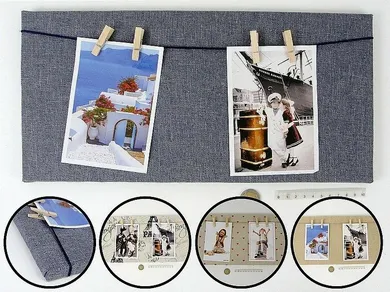 Adar, ramka foto, materiałowa z klamerkami, 1 szt.