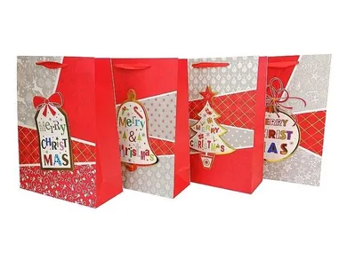 Adar, torebka prezentowa, świąteczna, 23,5-19,5-8 cm, 1 szt.