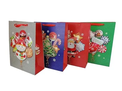 Adar, torebka prezentowa, świąteczna, 32-26-10 cm, 1 szt.