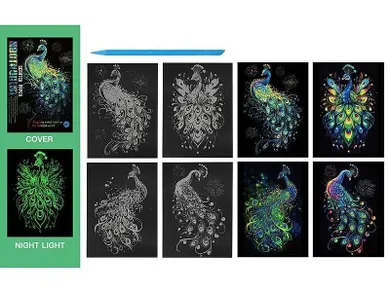 Adar, wydrapywanka kolorowa fluorescencyjna pawie