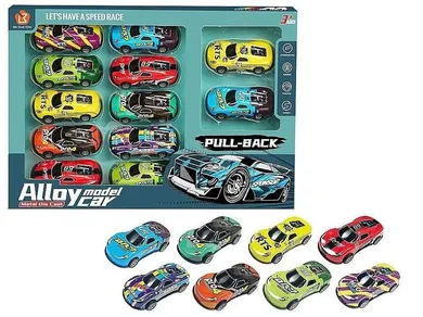 Adar, zestaw aut metalowych, 8,6 cm, 12 szt.