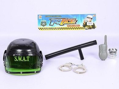 Adar, zestaw policyjny z hełmem PCV 31-24-14cm