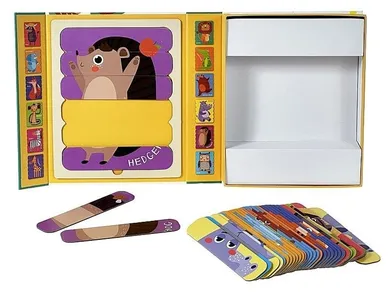 Adar, zwierzęta, puzzle paskowe, układanki, 12 obrazków