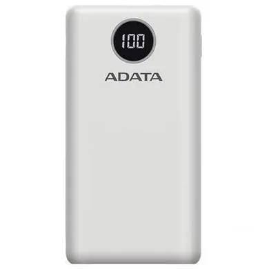 Adata, powerbank, P20000QCD, biały