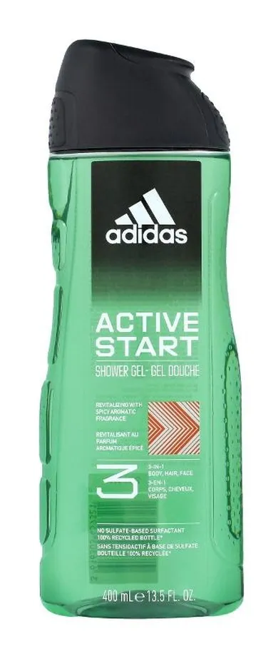 Adidas, Active Start, żel do mycia 3w1 dla mężczyzn, 400 ml