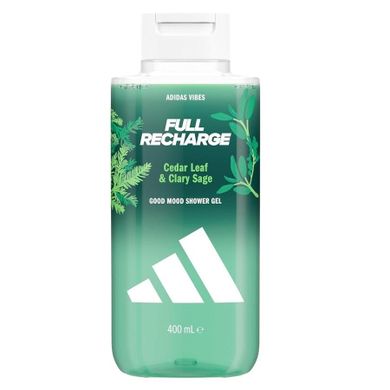 Adidas, Vibes Full Recharge, odświeżający żel pod prysznic, 400 ml