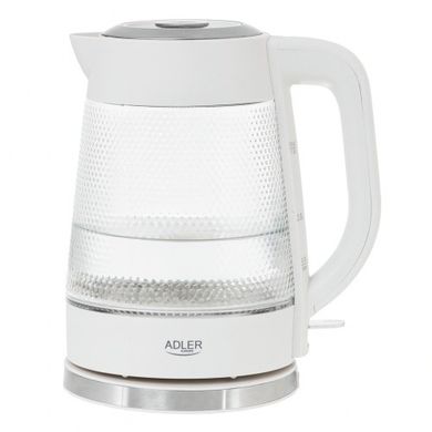 Adler, czajnik elektryczny, szklany, LED, 1,8l