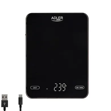 Adler, waga kuchenna, ładowana przez USB, do 10 kg