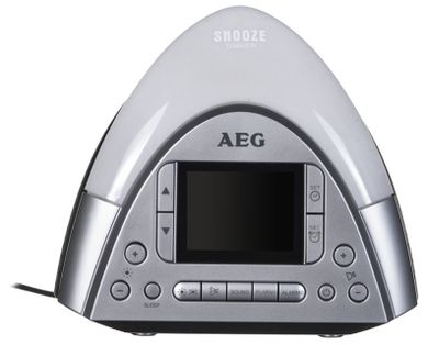 AEG, radiobudzik, SRC 4113, srebrny