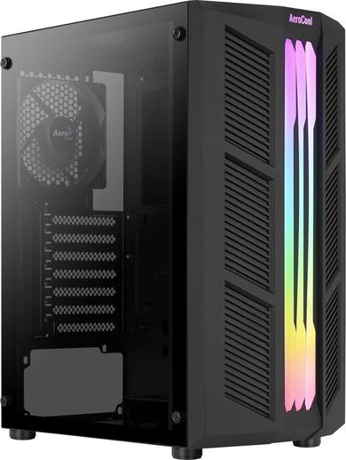 Aerocool, PGS Prime-G-BK-v1, obudowa komputerowa, RB, czarna