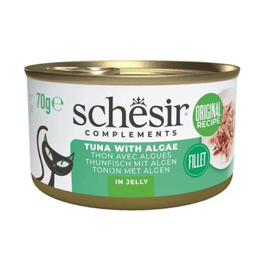 Agras Pet Foods, schesir adult w galarecie tuńczyk z algami, mokra karma dla kota, 70g