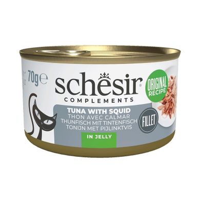 Agras Pet Foods, schesir oceanic ad tuńczykiem z kalmarami, mokra karma dla kota, 70g