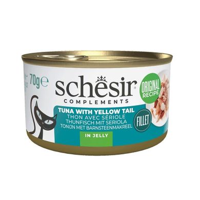 Agras Pet Foods, schesir oceanic adult tuńczyk z żółtymi ogonami, mokra karma dla kota, 70g