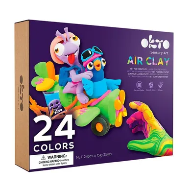 Air Clay, zestaw lekkiej ciastoliny, 24 kolory