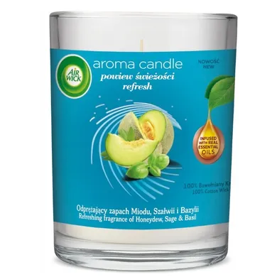 Air Wick, Aroma Candle, świeca zapachowa, Powiew Świeżości, 220g