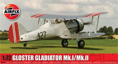 Airfix, Gloster Gladiator Mk.I/Mk.II, model do składania, 1:72