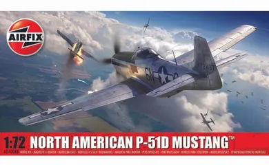 Airfix, North American P-51D Mustang, model do składania, 1:72