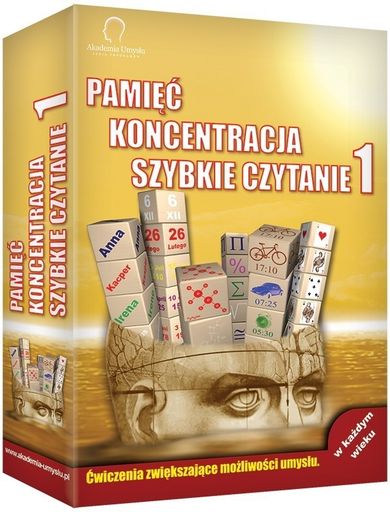 Akademia Umysłu: Pamięć, Koncentracja, Szybkie czytanie, gra edukacyjna. 3xDVD