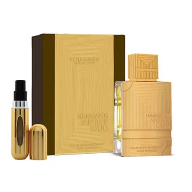 Al Haramain, Amber Oud Gold Edition Extreme, zestaw: woda perfumowana, spray, 200 ml +, woda perfumowana, spray, 10 ml