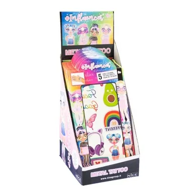 Alba Moli, Influencer, tatuaże metaliczne, 5 arkuszy