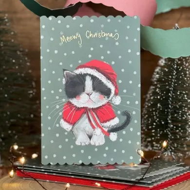 Alex Clark, karnet święta, świąteczny kotek