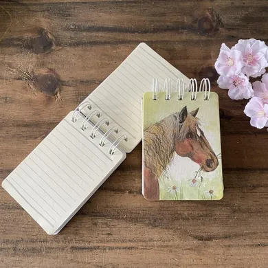 Alex Clark, kołonotes A7, Koń i kwiaty, 1 szt.