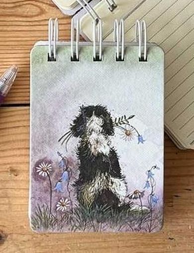 Alex Clark, kołonotes A7, Spaniel z kwiatami, 1 szt.