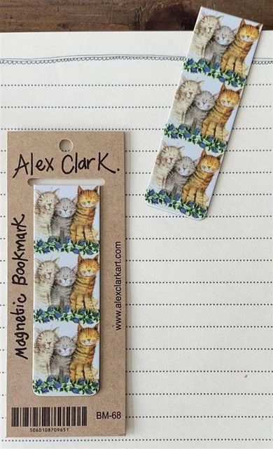 Alex Clark, magnetyczna zakładka do książki, 3 koty