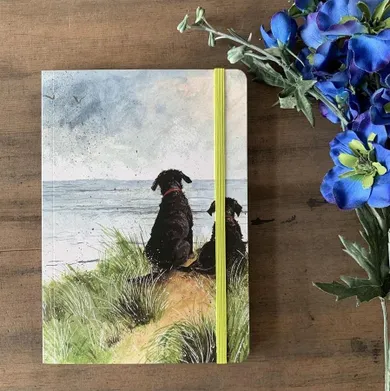 Alex Clark, notatnik z gumką A5, Psy na wydmach, 1 szt.