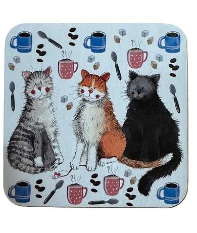 Alex Clark, podkładka pod kubek, Koty i kawa