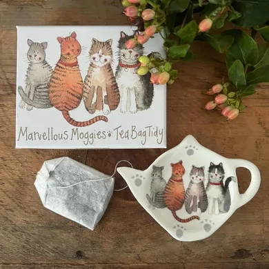 Alex Clark, talerzyk na torebkę po herbacie, 4 koty