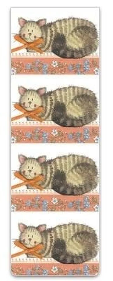 Alex Clark, zakładka do książki, Kot na dywanie