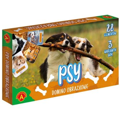 Alexander, domino obrazkowe, gra familijna, Psy, 28 elementów