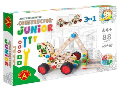 Alexander, Mały Konstruktor, Junior, Forklift Truck, zestaw konstrukcyjny 3w1, 88 elementów