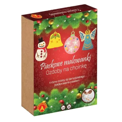 Alexander, Piaskowe Malowanki, Ozdoby na Choinkę: Bałwanek, zestaw kreatywny