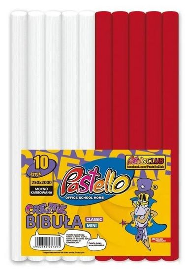 Alfa Pastello, bibuła marszczona mini, 25-200 cm, 10 szt.