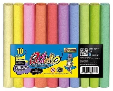 Alfa Pastello, bibuła marszczona mini mini, 12-200 cm, 10 kolorów